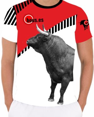 Camiseta de toros con toro negro